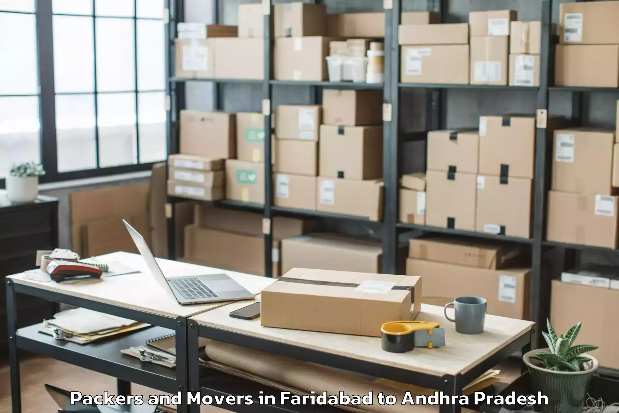 Book Faridabad to Peddaraveedu Packers And Movers Online